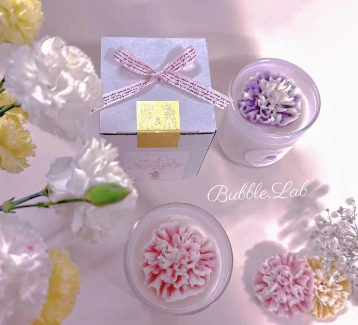 Carnation Bloom Jar Candle