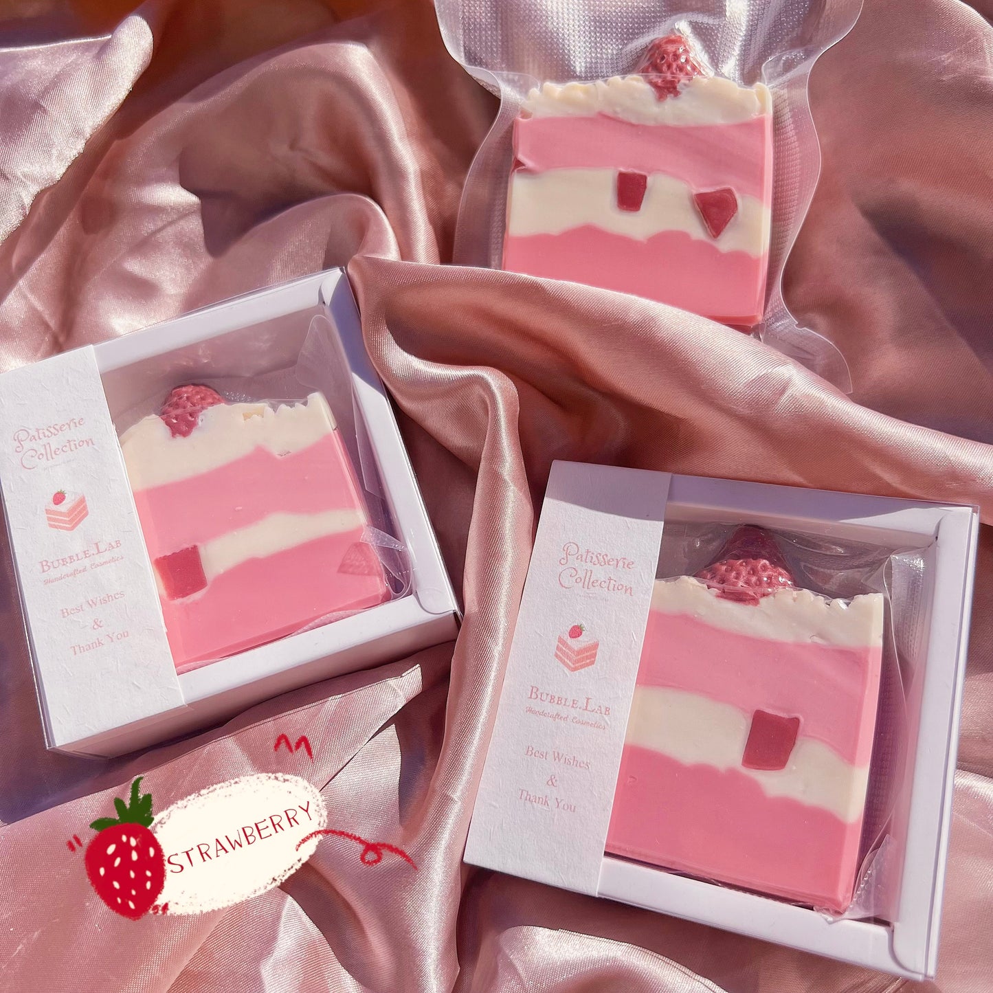Strawberry Cake Cold Process Soap(Flamingo Pink)