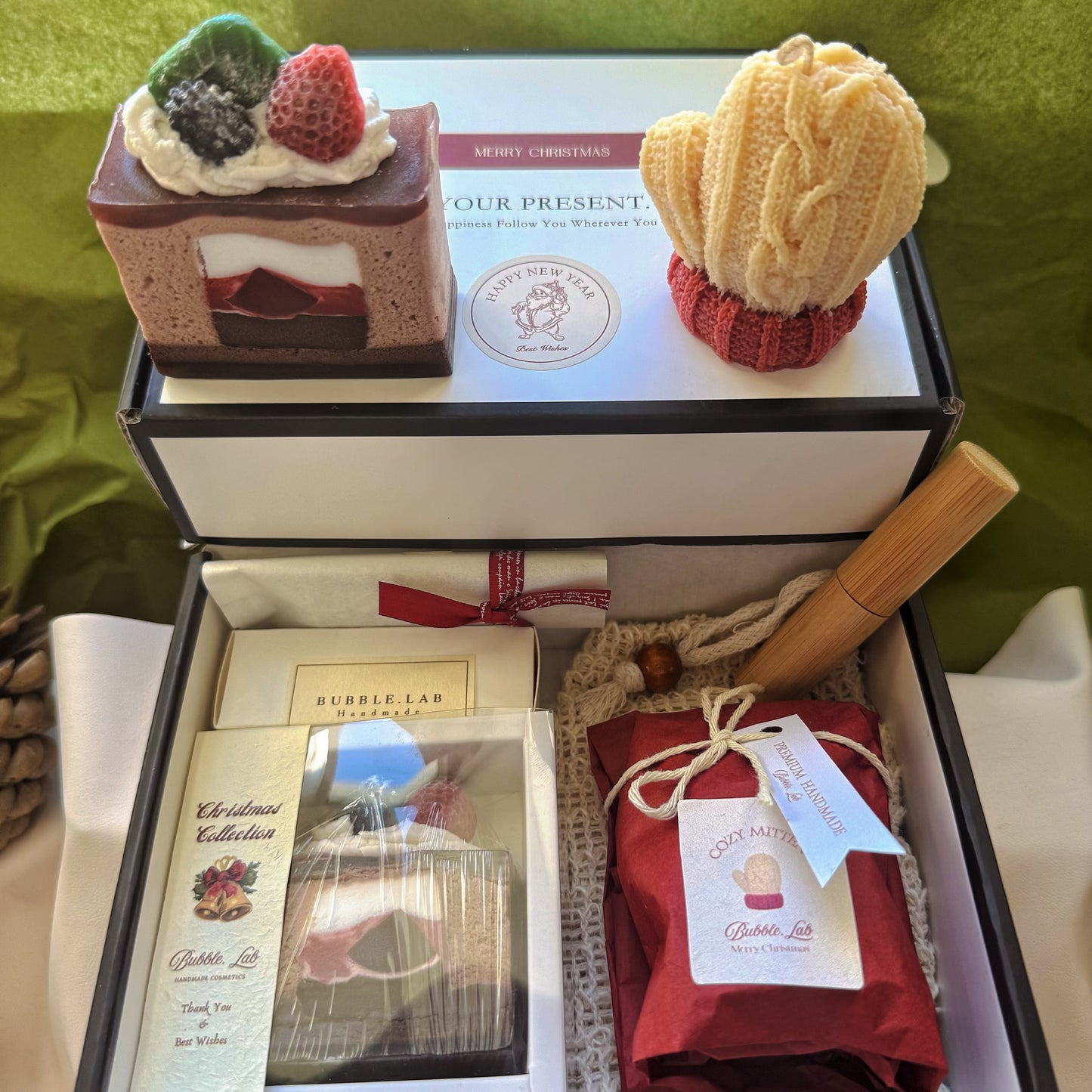 Artisan XMAS Soap & Candle Gift +Luxury Lip Balm Box(Make Up Your Unique Gift Box!)