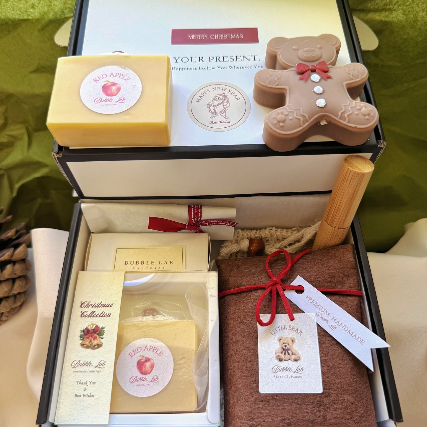 Artisan XMAS Soap & Candle Gift +Luxury Lip Balm Box(Make Up Your Unique Gift Box!)