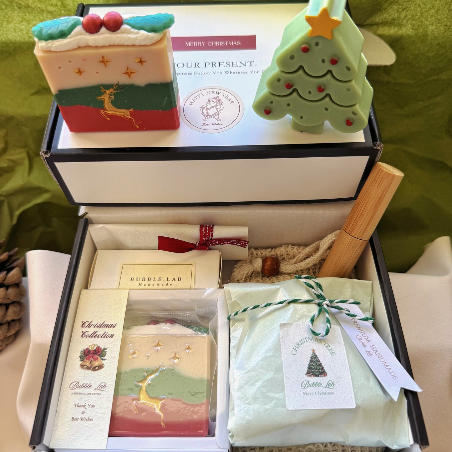 Artisan XMAS Soap & Candle Gift +Luxury Lip Balm Box(Make Up Your Unique Gift Box!)