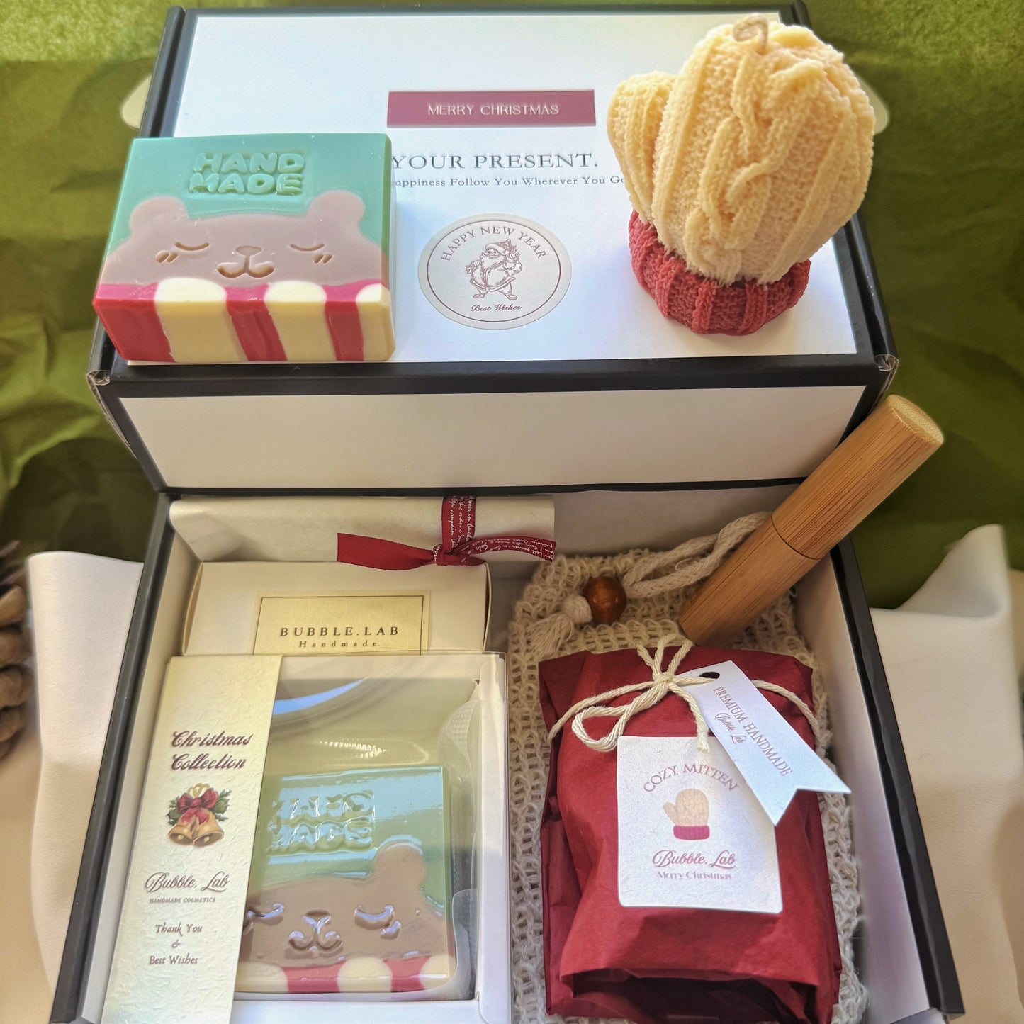 Artisan XMAS Soap & Candle Gift +Luxury Lip Balm Box(Make Up Your Unique Gift Box!)