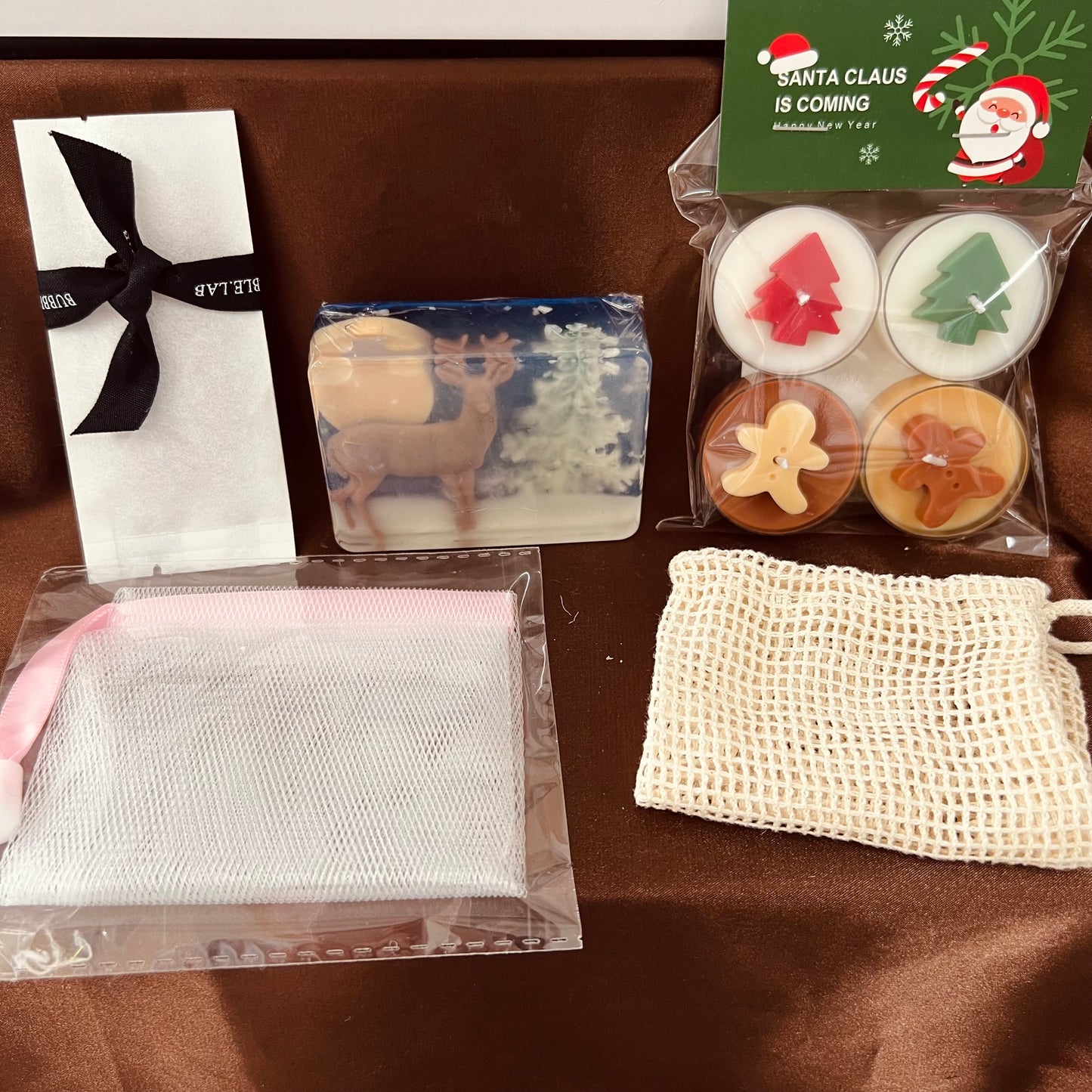 Snow Night Deer Mp Soap & Candle Gift Box