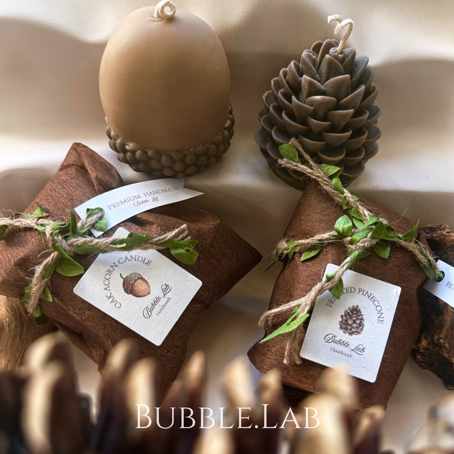 Pinecone & Acorn Candle