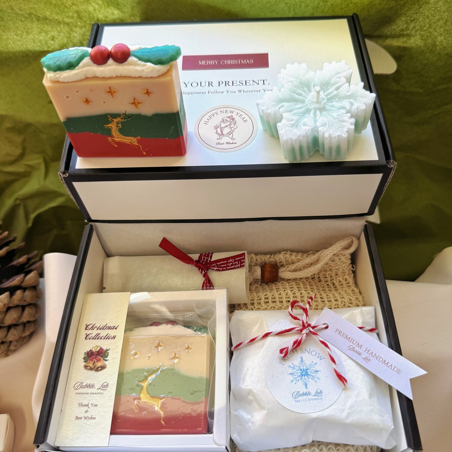 Artisan XMAS Soap & Candle Gift Box(Make Up Your Unique Gift Box!)