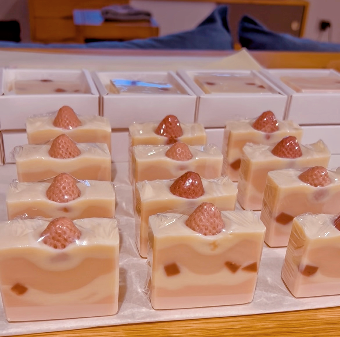 Pink Artisan Strawberry Cake  Handmade Soap