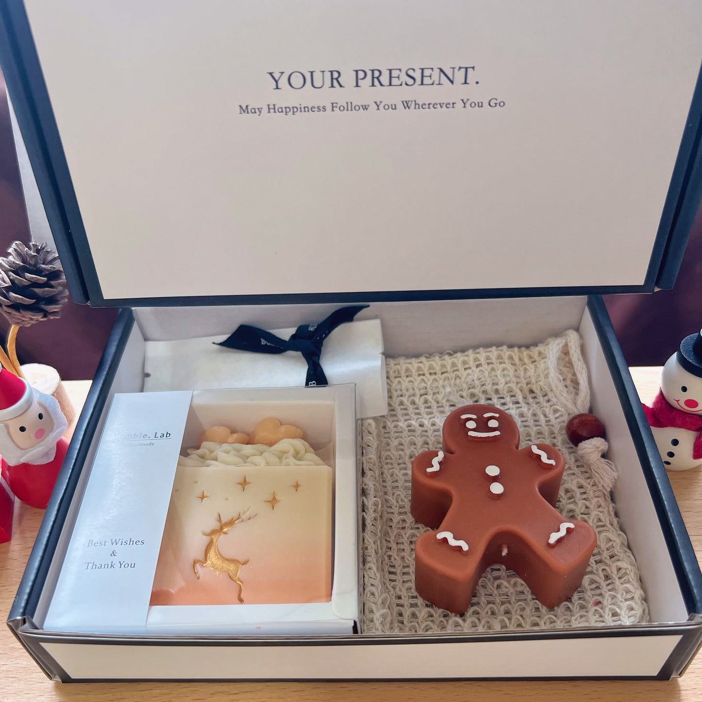 Orange Blossom XMAS Deer Soap+Candle Gift Box