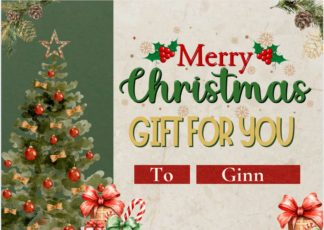 XMAS Bag with Name Sticker (Optional Personalisation)