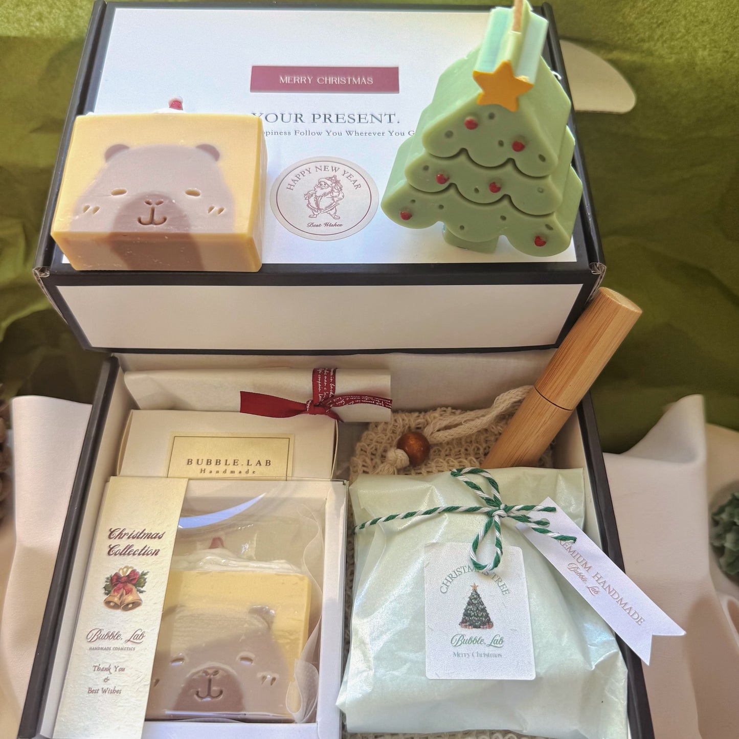 Artisan XMAS Soap & Candle Gift +Luxury Lip Balm Box(Make Up Your Unique Gift Box!)