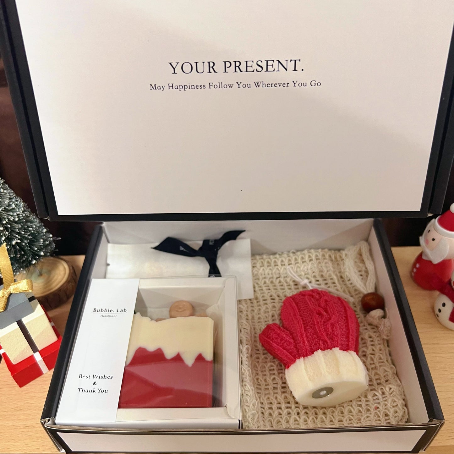 Red XMAS Soap with Candle Gift Box