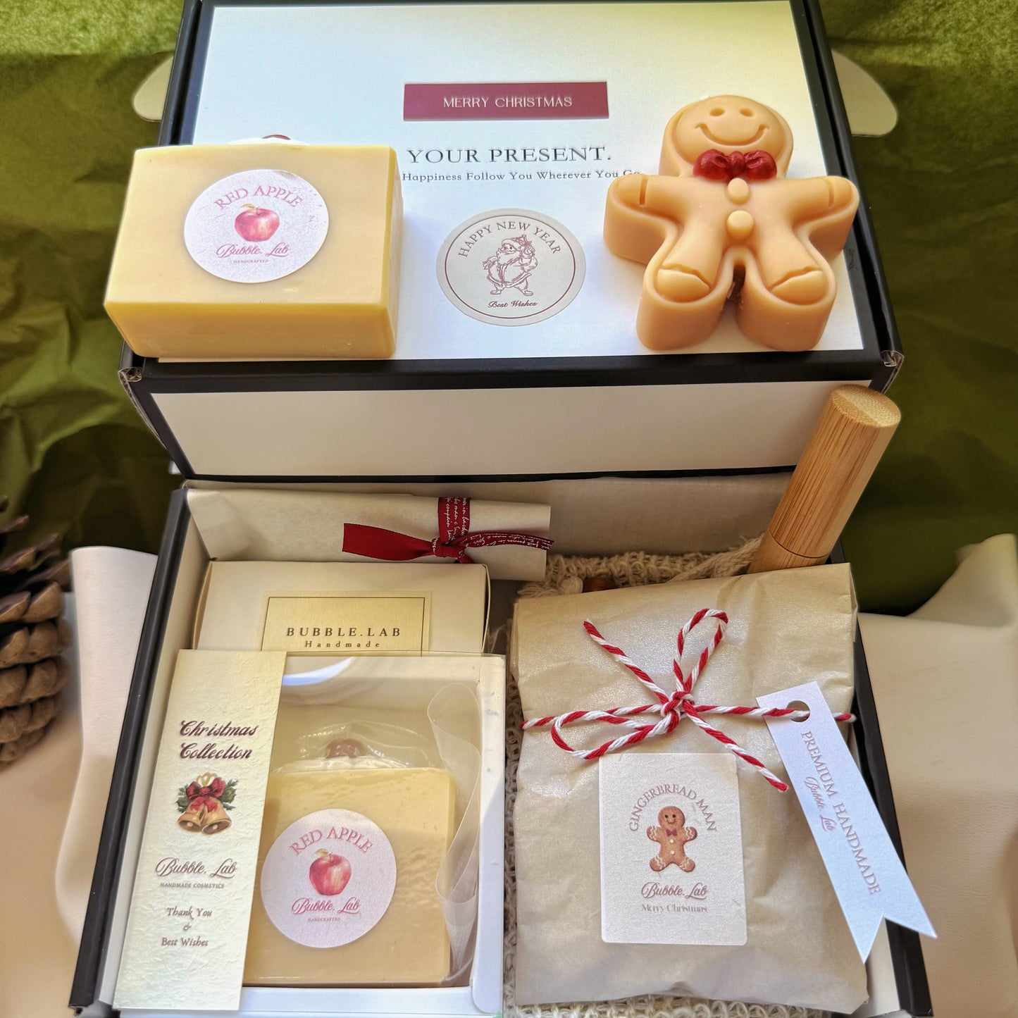 Artisan XMAS Soap & Candle Gift +Luxury Lip Balm Box(Make Up Your Unique Gift Box!)