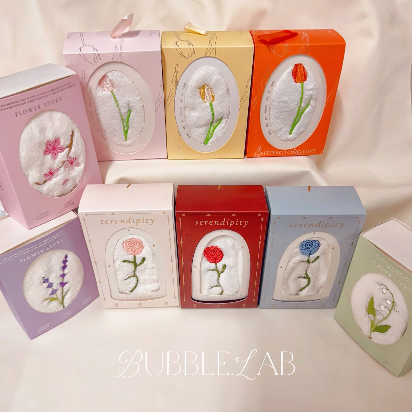 Flower Story Gift Towel | Embroidered Coral Fleece Series