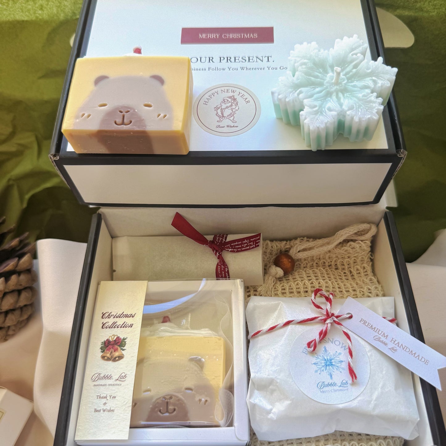 Artisan XMAS Soap & Candle Gift Box(Make Up Your Unique Gift Box!)