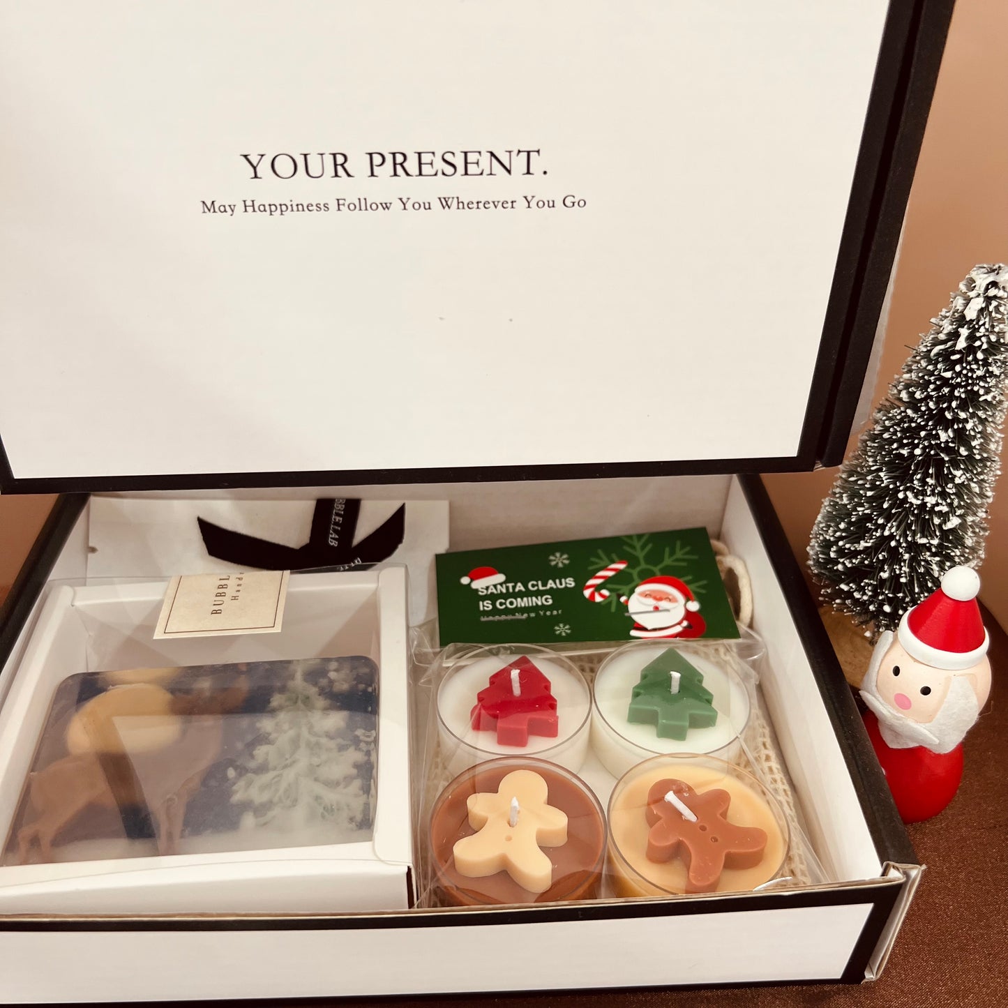 Snow Night Deer Mp Soap & Candle Gift Box