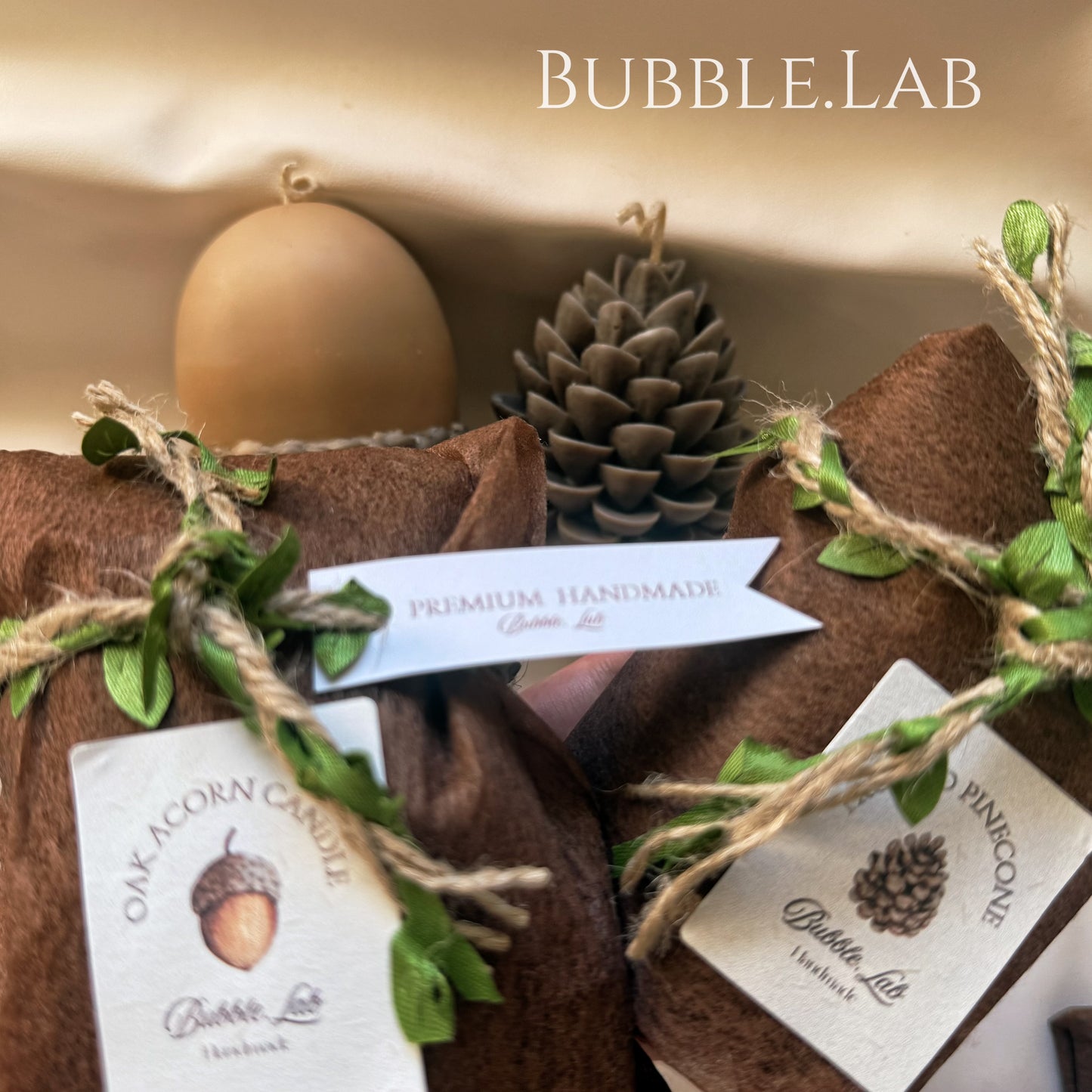 Pinecone & Acorn Candle