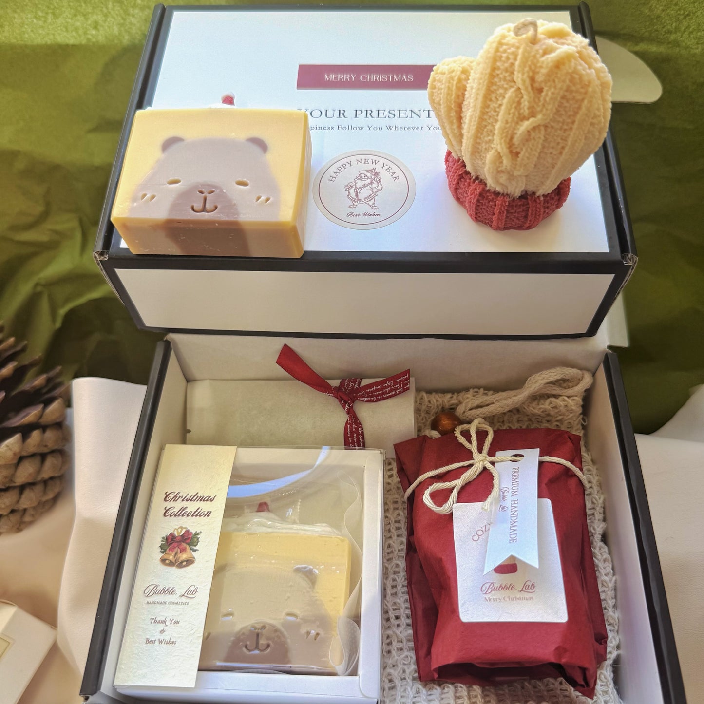 Artisan XMAS Soap & Candle Gift Box(Make Up Your Unique Gift Box!)