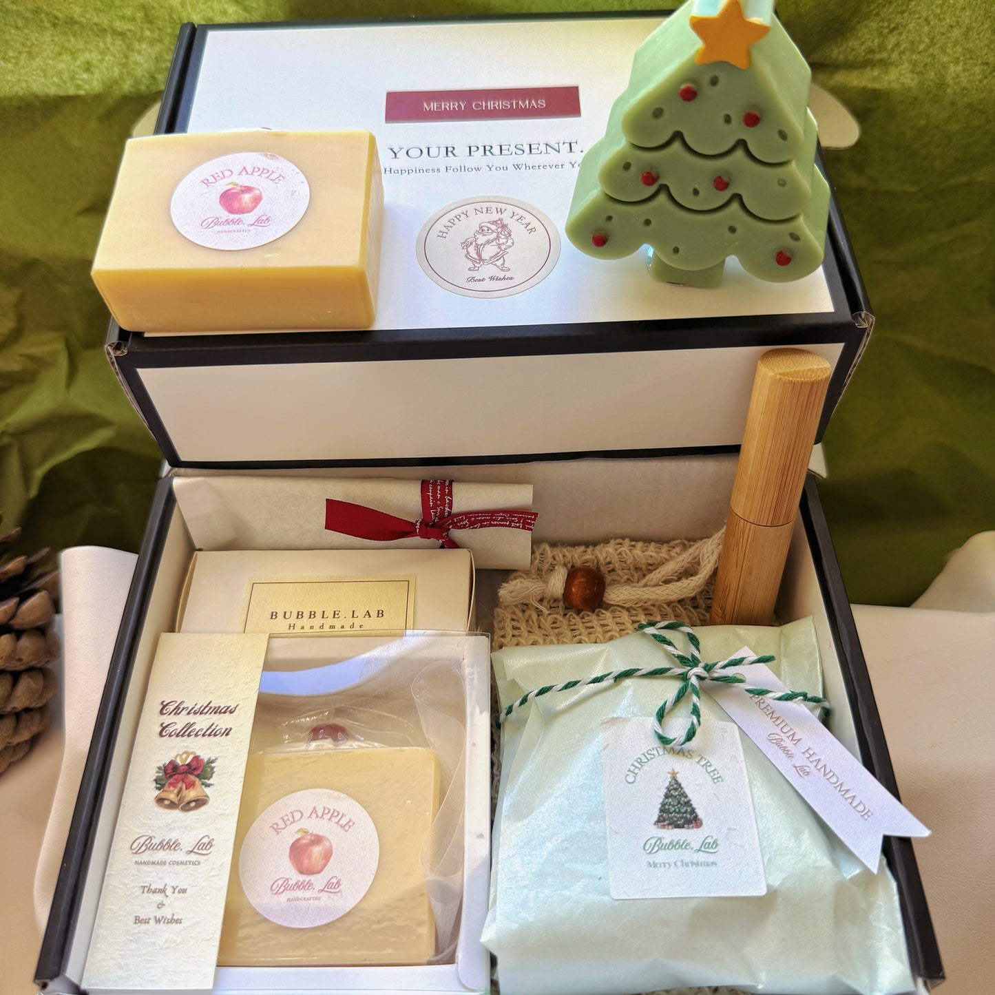 Artisan XMAS Soap & Candle Gift +Luxury Lip Balm Box(Make Up Your Unique Gift Box!)