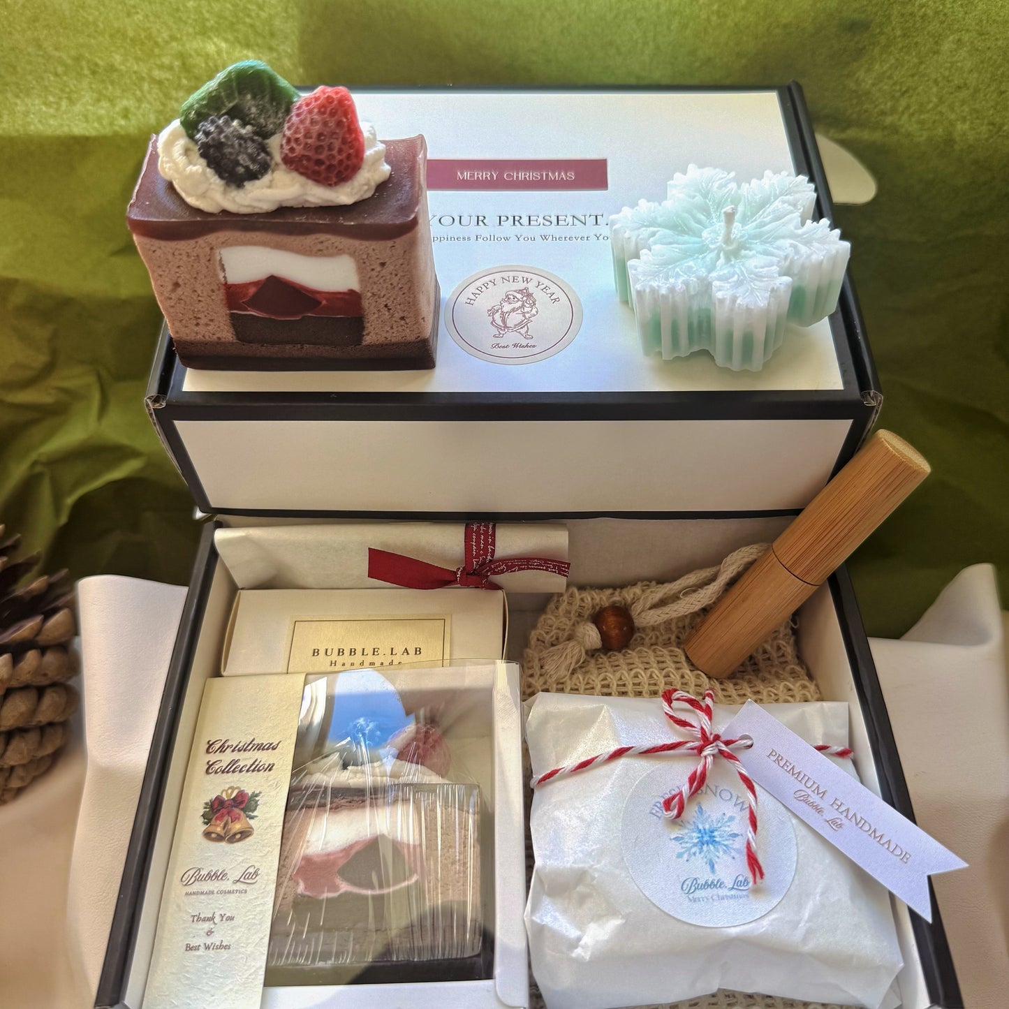 Artisan XMAS Soap & Candle Gift +Luxury Lip Balm Box(Make Up Your Unique Gift Box!)