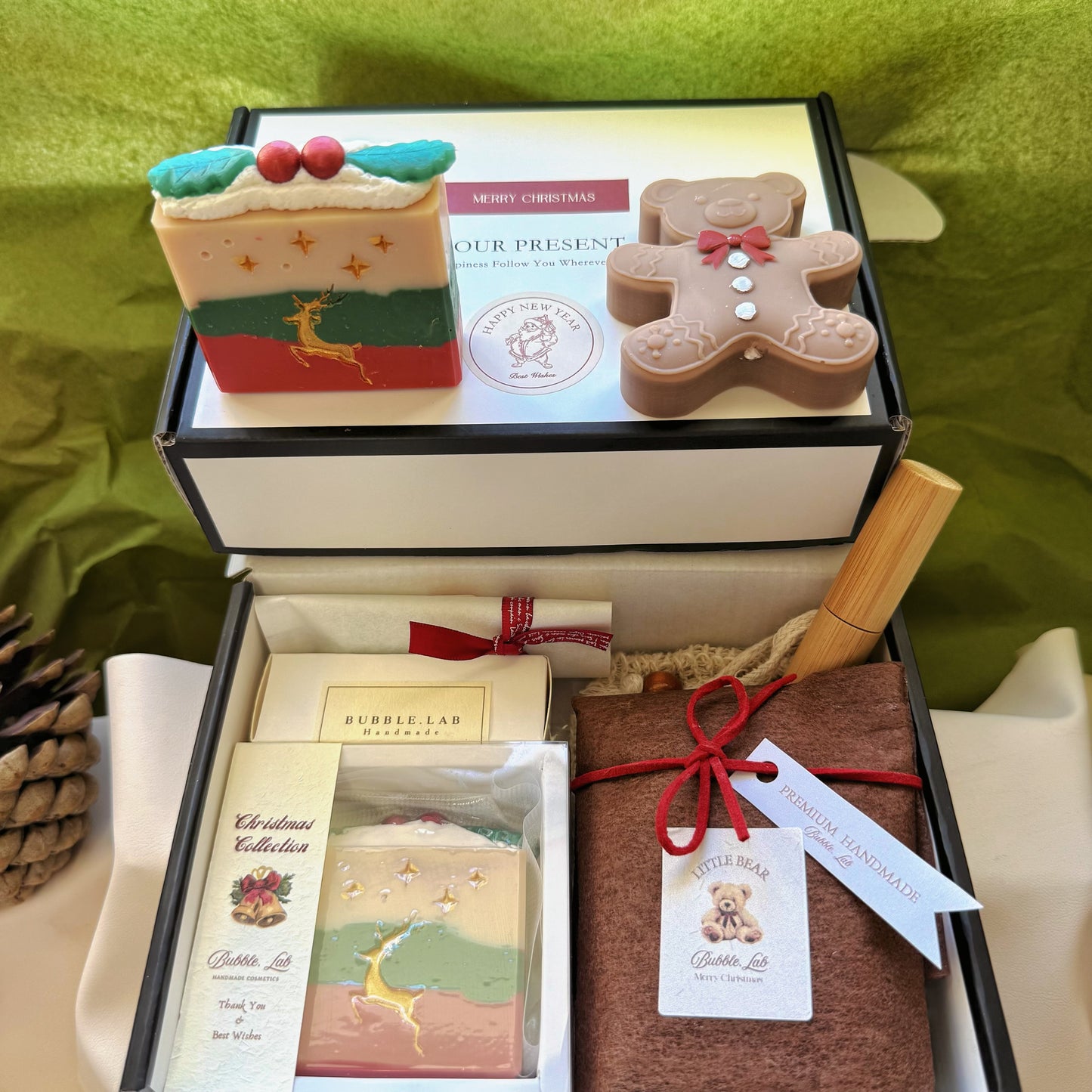 Artisan XMAS Soap & Candle Gift +Luxury Lip Balm Box(Make Up Your Unique Gift Box!)