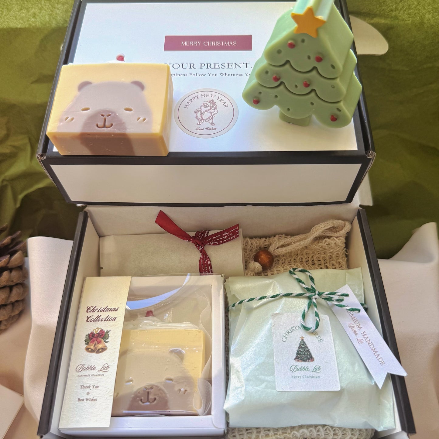 Artisan XMAS Soap & Candle Gift Box(Make Up Your Unique Gift Box!)
