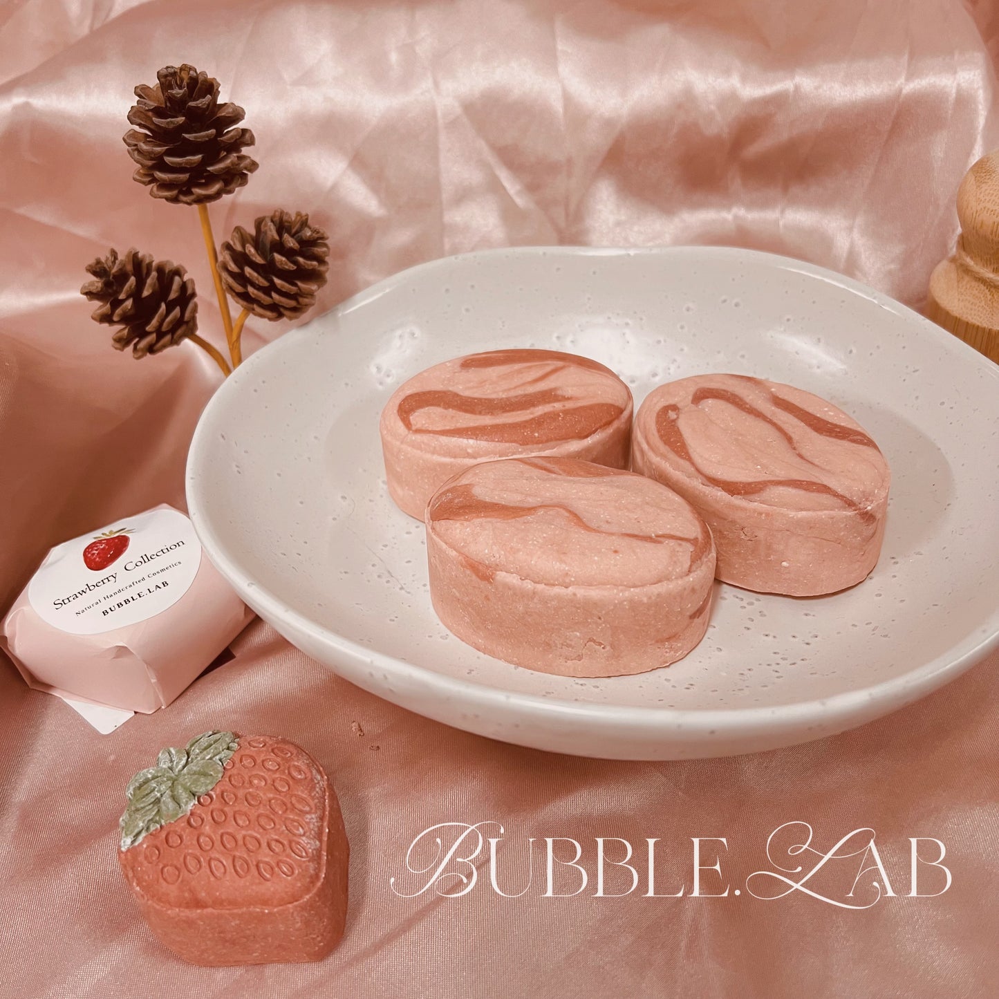 Strawberry Champagne Luxury Vegan Shampoo Bar（ For Oily Hair)