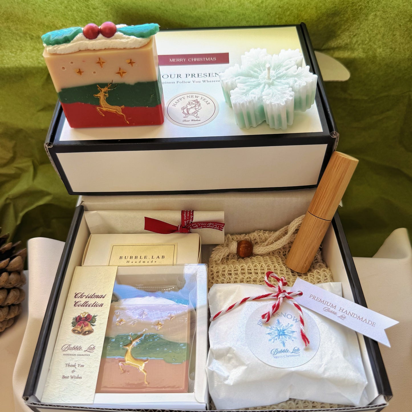 Artisan XMAS Soap & Candle Gift +Luxury Lip Balm Box(Make Up Your Unique Gift Box!)