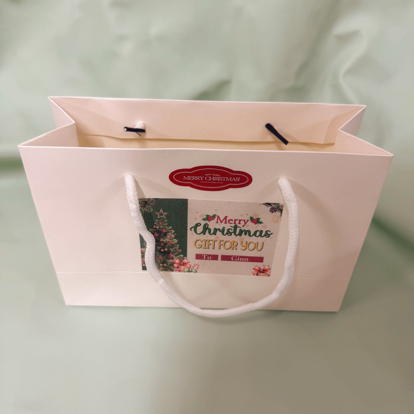 XMAS Bag with Name Sticker (Optional Personalisation)