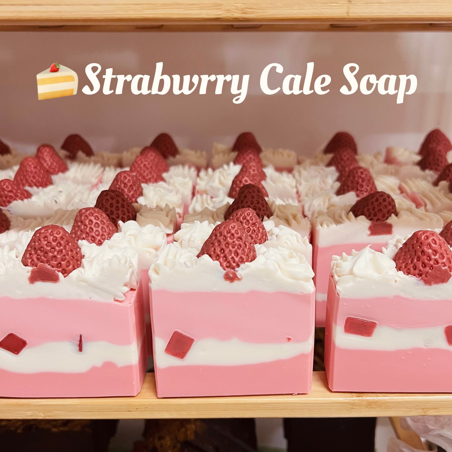 Strawberry Cake Cold Process Soap(Flamingo Pink)