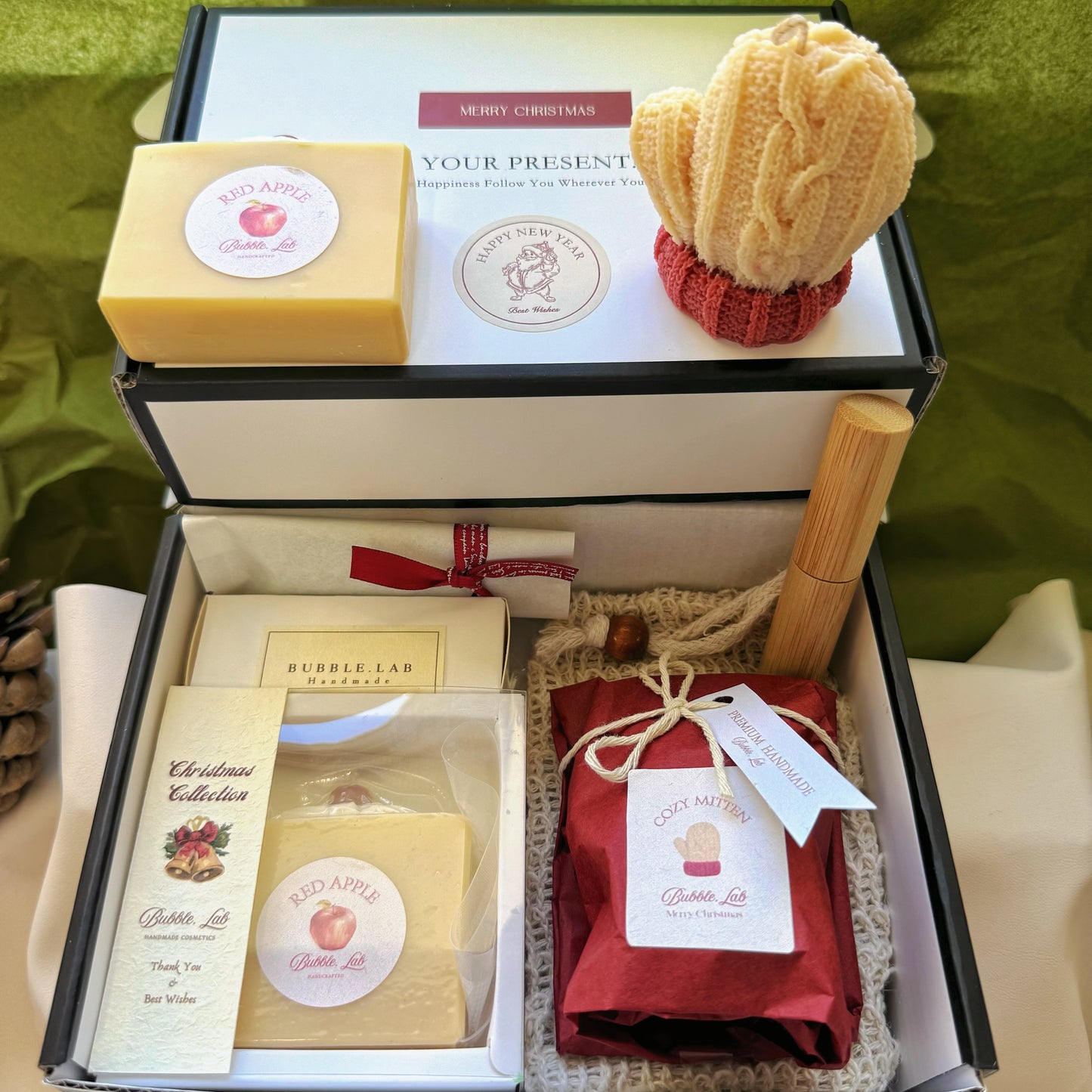 Artisan XMAS Soap & Candle Gift +Luxury Lip Balm Box(Make Up Your Unique Gift Box!)