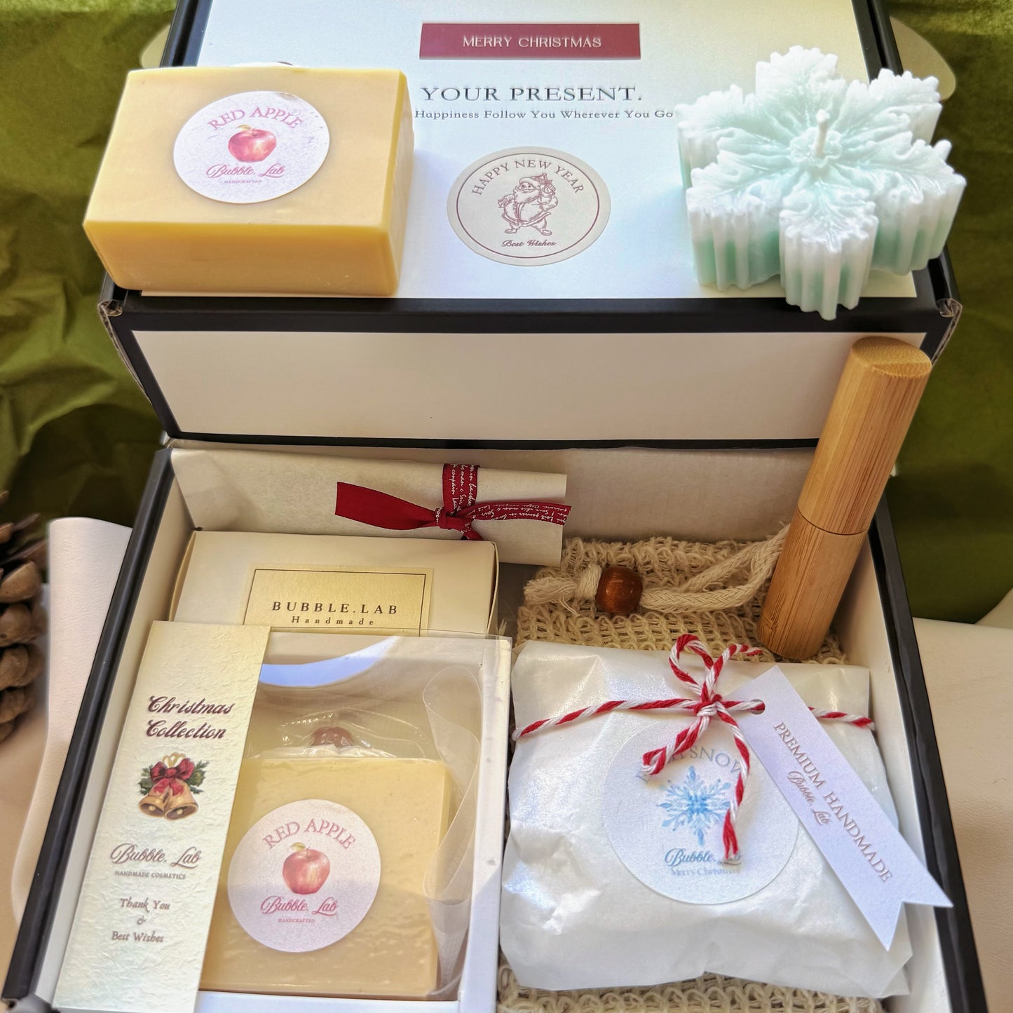 Artisan XMAS Soap & Candle Gift +Luxury Lip Balm Box(Make Up Your Unique Gift Box!)