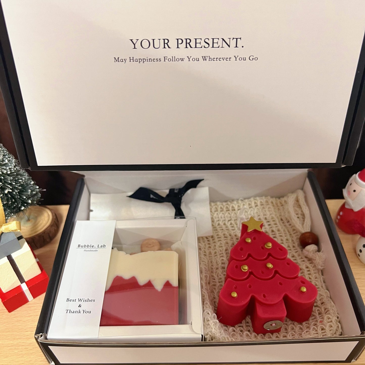 Red XMAS Soap with Candle Gift Box