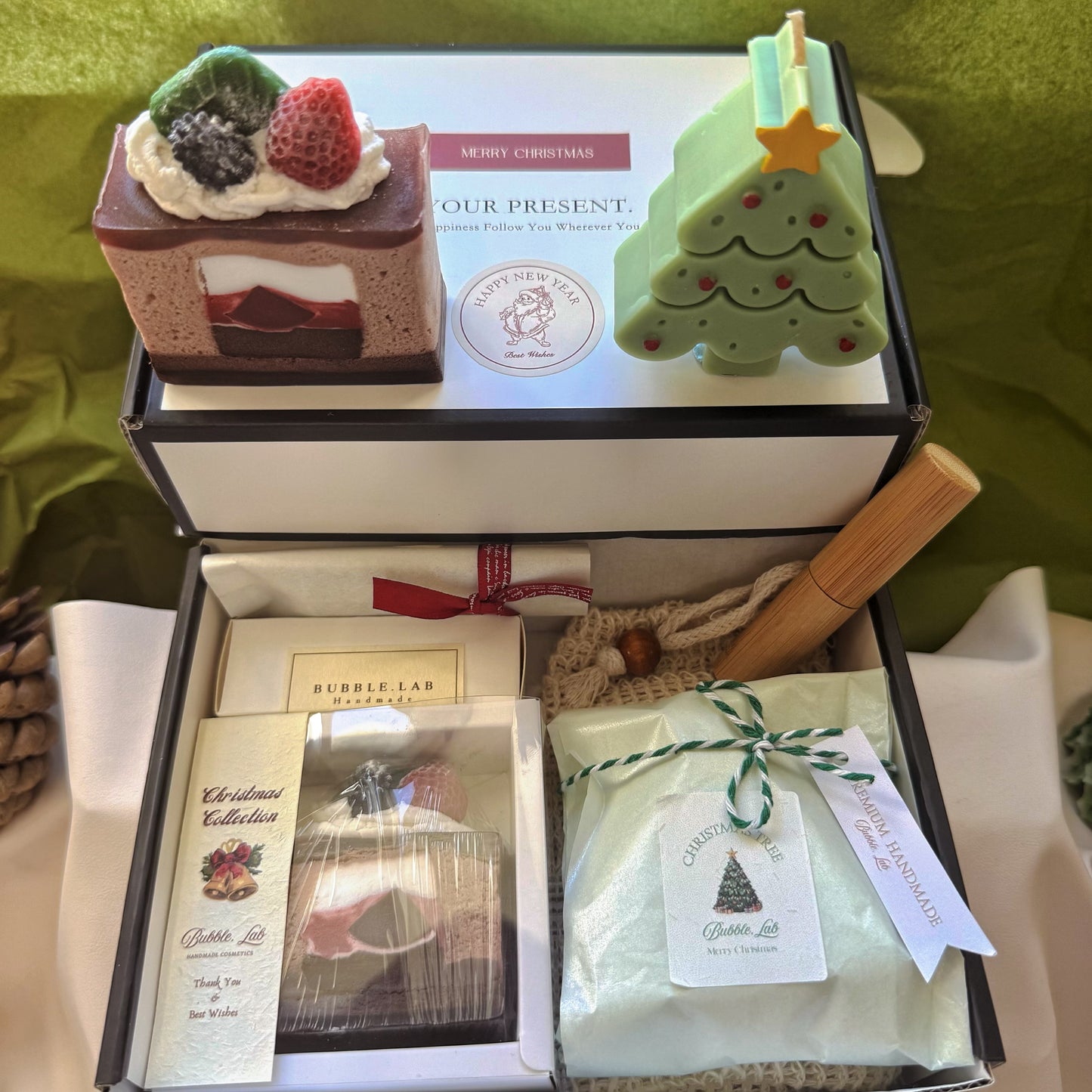 Artisan XMAS Soap & Candle Gift +Luxury Lip Balm Box(Make Up Your Unique Gift Box!)