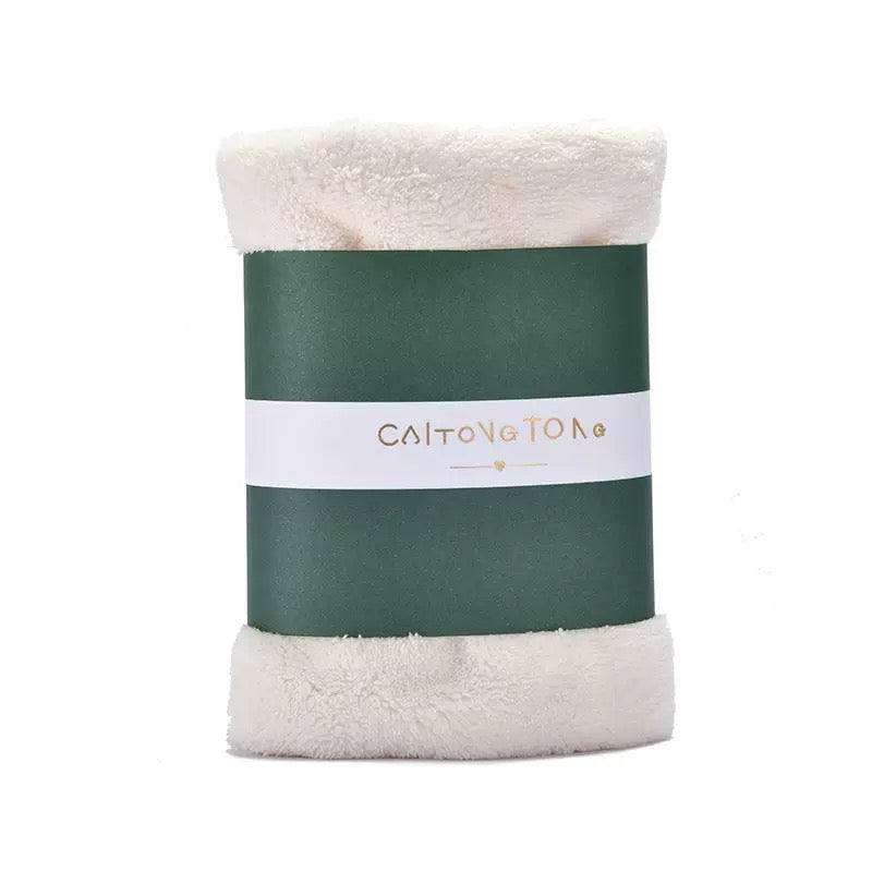 Soft Coral Fleece Mini Towel 🌿