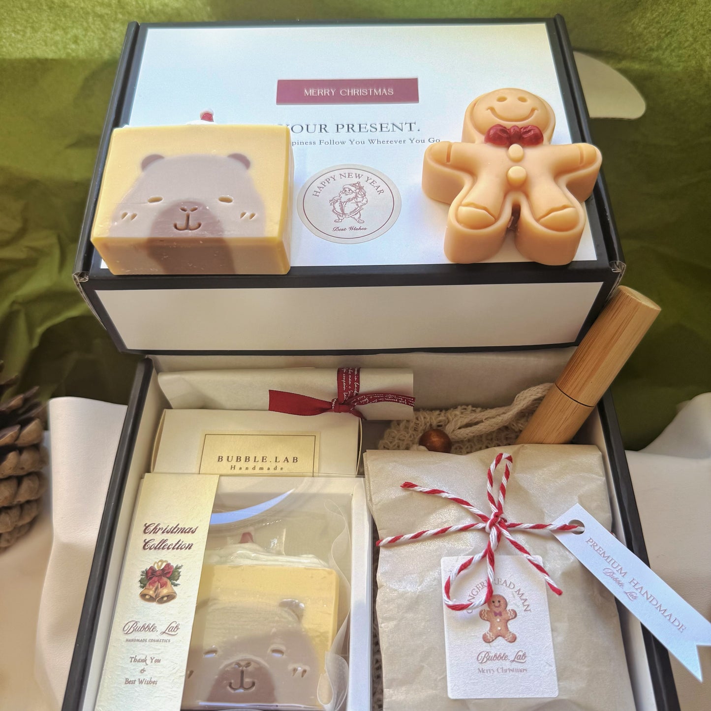 Artisan XMAS Soap & Candle Gift +Luxury Lip Balm Box(Make Up Your Unique Gift Box!)