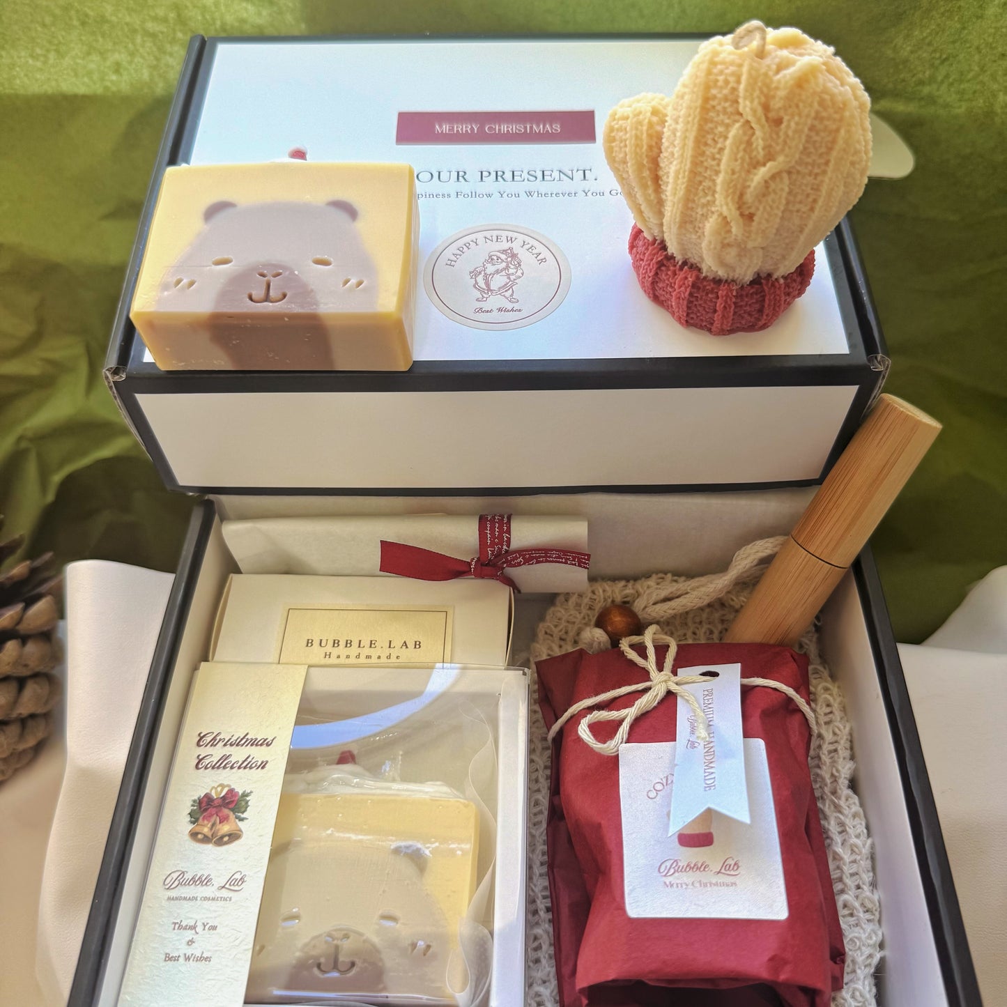 Artisan XMAS Soap & Candle Gift +Luxury Lip Balm Box(Make Up Your Unique Gift Box!)