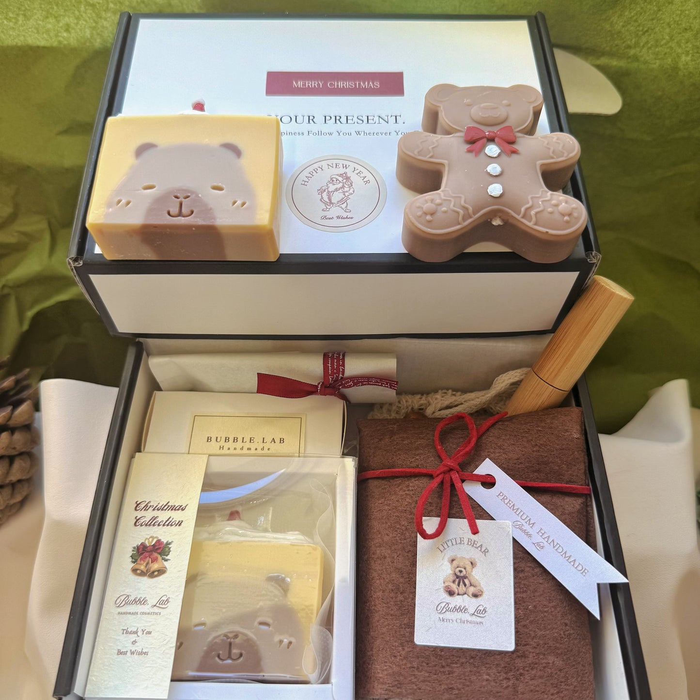 Artisan XMAS Soap & Candle Gift +Luxury Lip Balm Box(Make Up Your Unique Gift Box!)