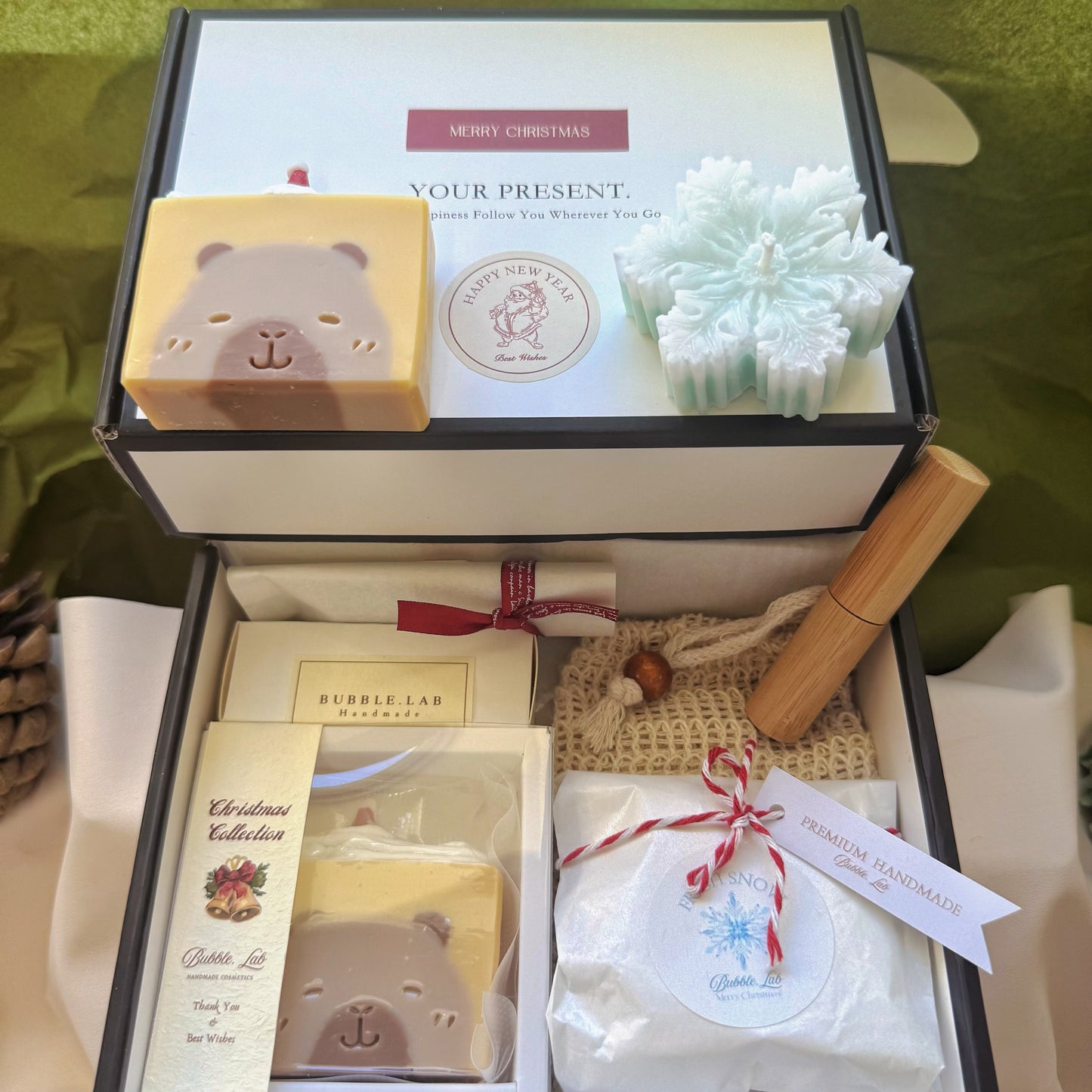 Artisan XMAS Soap & Candle Gift +Luxury Lip Balm Box(Make Up Your Unique Gift Box!)
