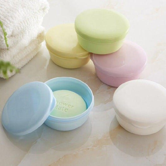Round Soap Case  Draining Double Layer